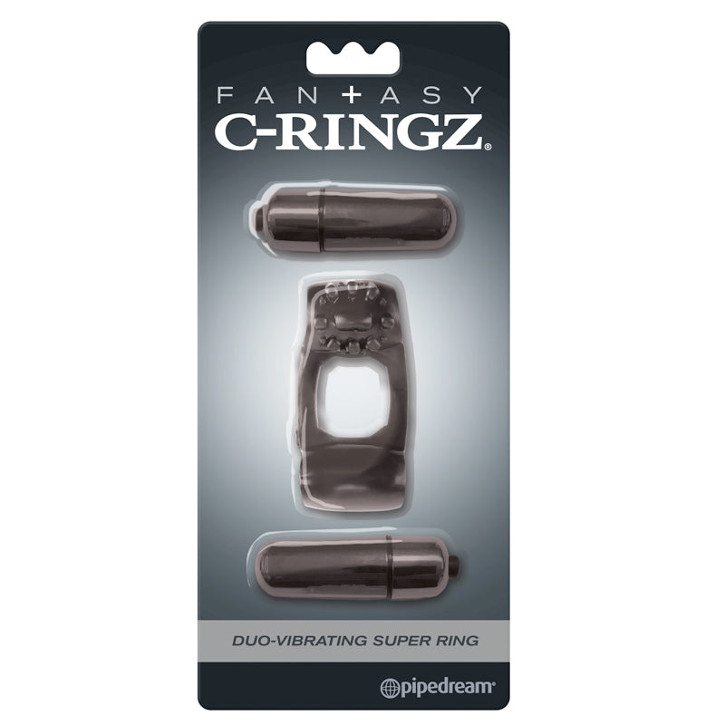 Fantasy C-Ringz Duo-Vibrating Super Ring Black