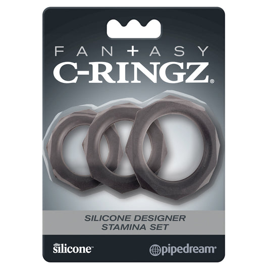 Fantasy C-ringz Silicone Designer Stamina Set Black