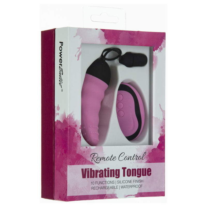 Simple & True Vibrating Remote Control Tongue Pink