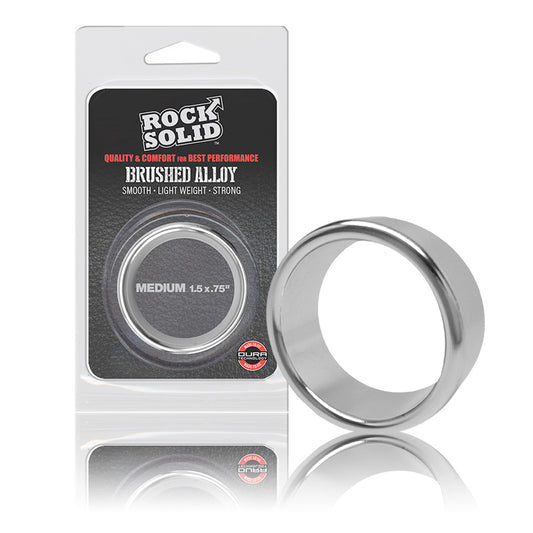 Rock Solid Brushed Alloy Medium (1.5in X .75in) Silver