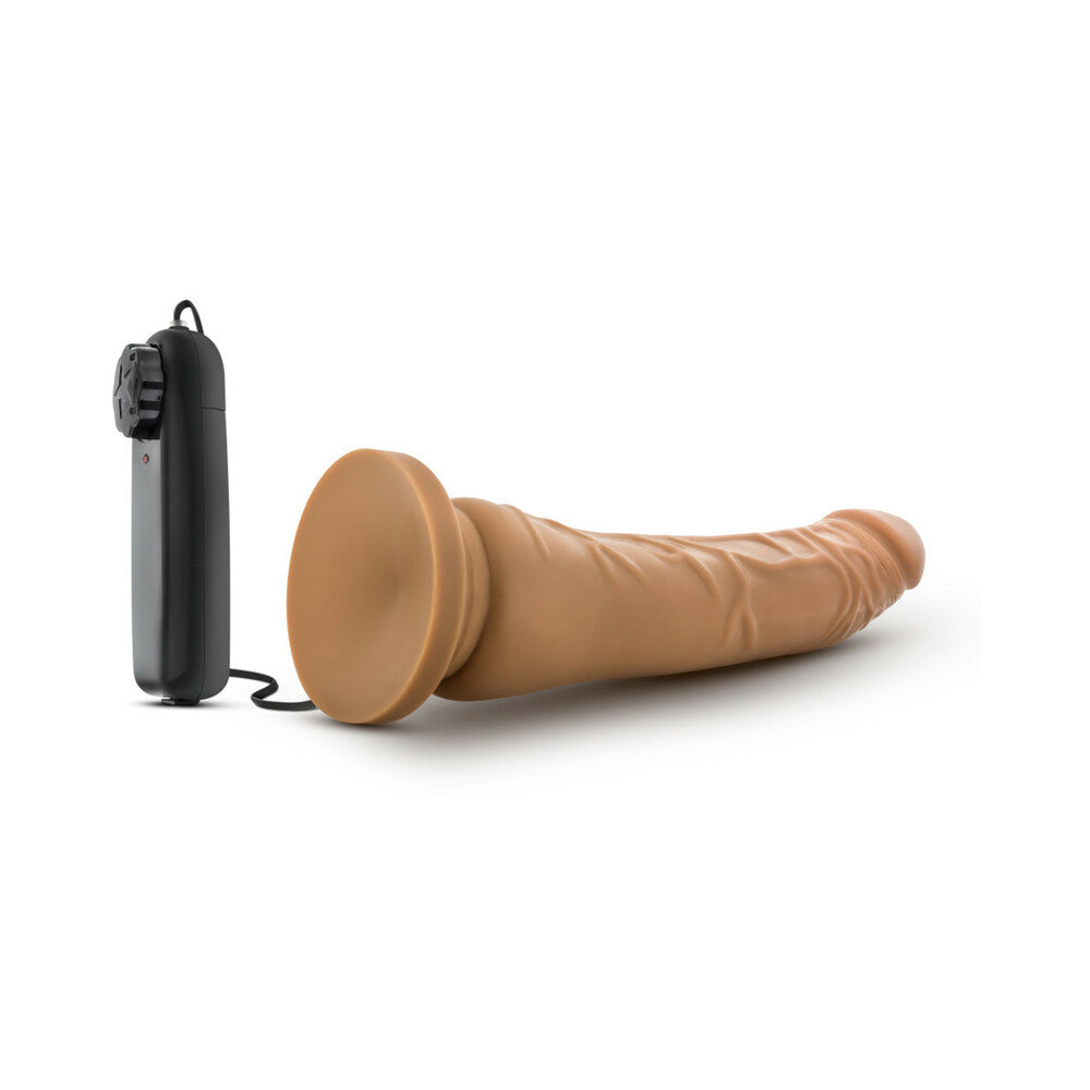 Dr. Skin - 8.5 Inch Vibrating Realistic Cock With Suction Cup - Mocha