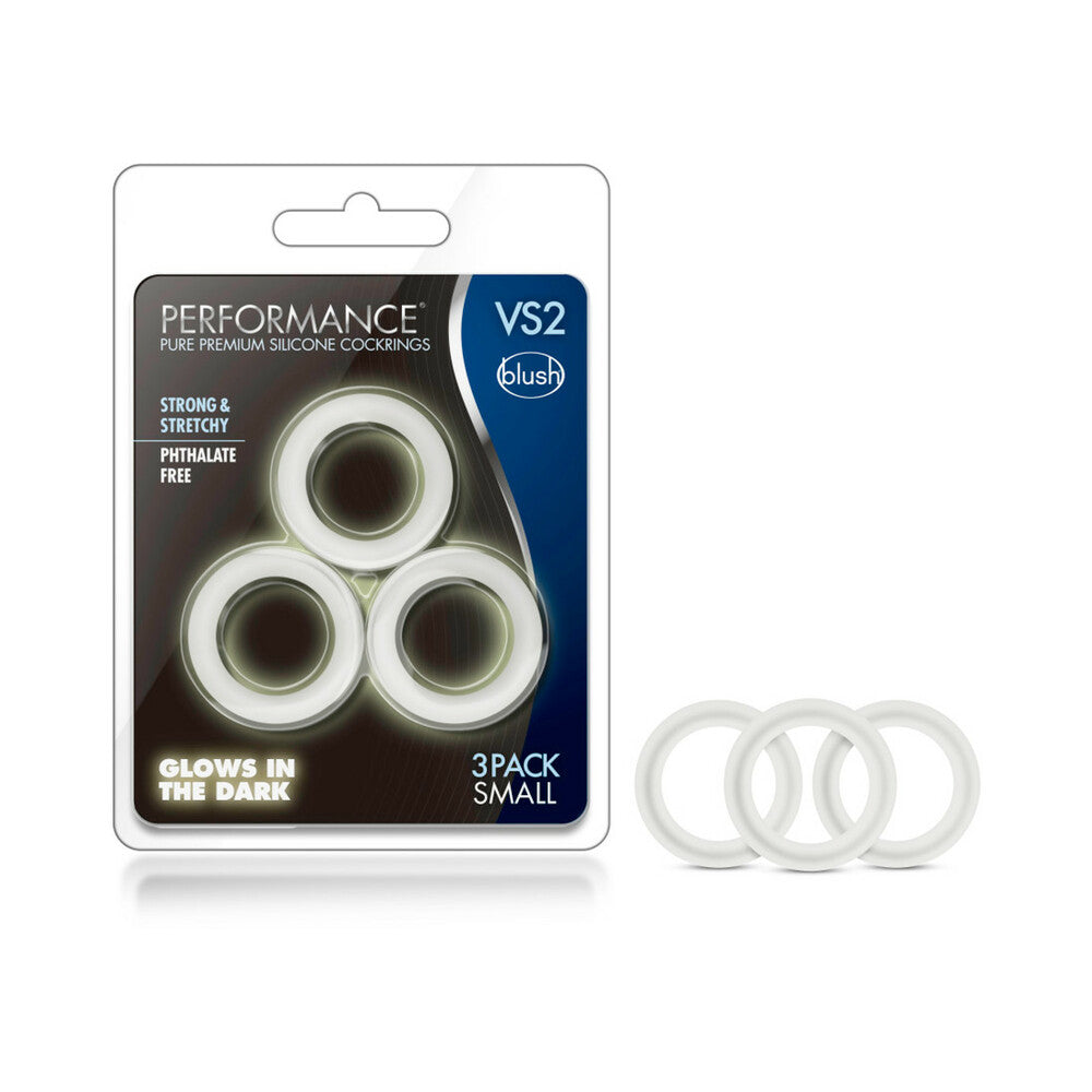 Performance - Vs2 Pure Premium Silicone Cockrings - Small - White