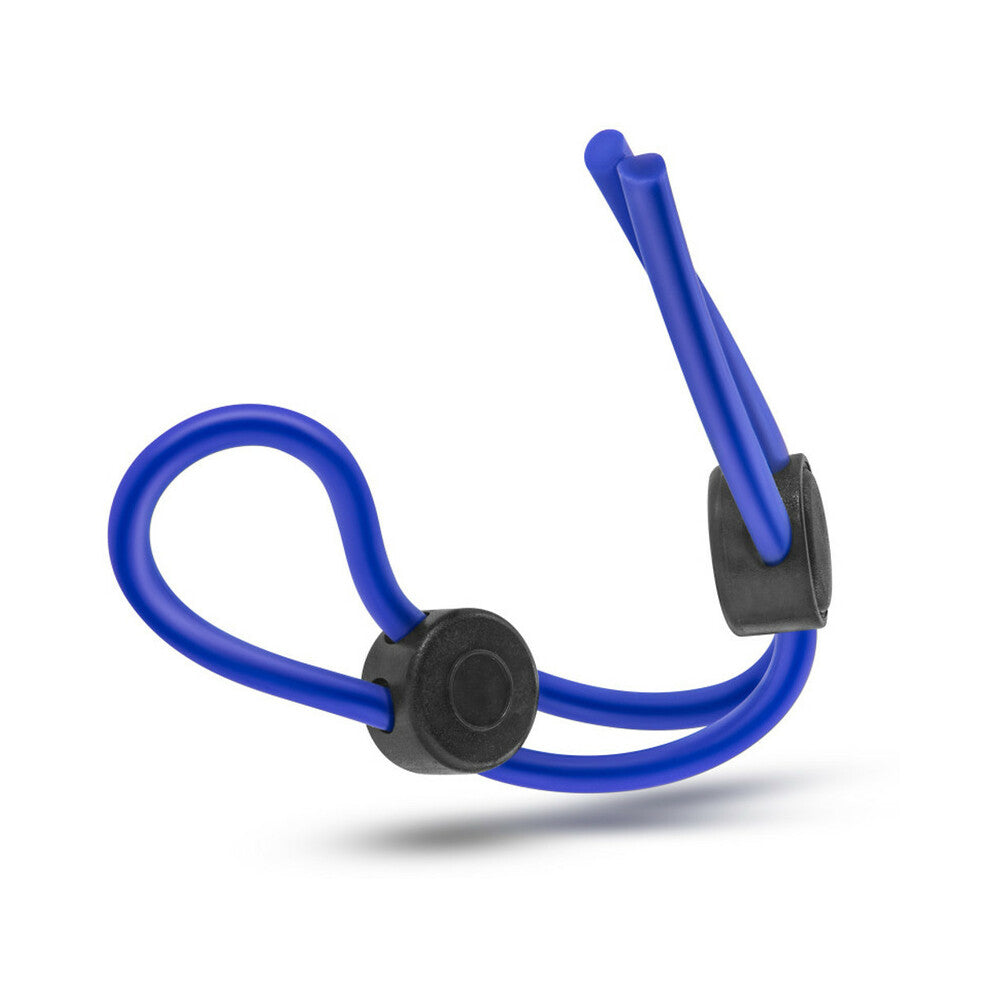 Stay Hard - Silicone Double Loop Cock Ring - Blue