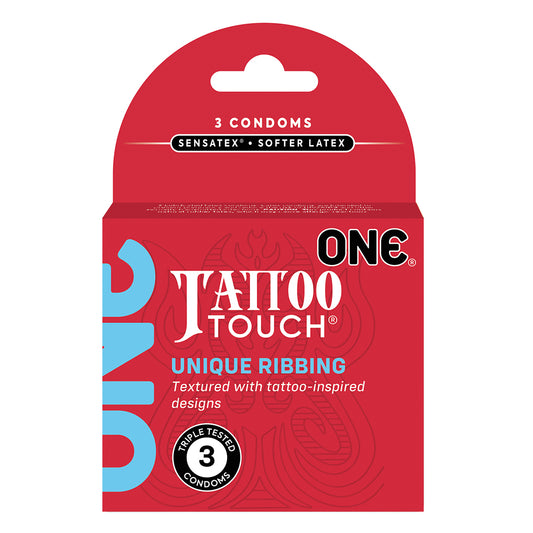 One Tattoo Touch Condom 3pk