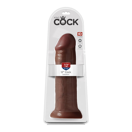 King Cock 12in Cock Brown