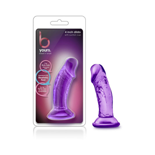 B Yours - Sweet N' Small 4in Dildo With Suction Cup - Purple