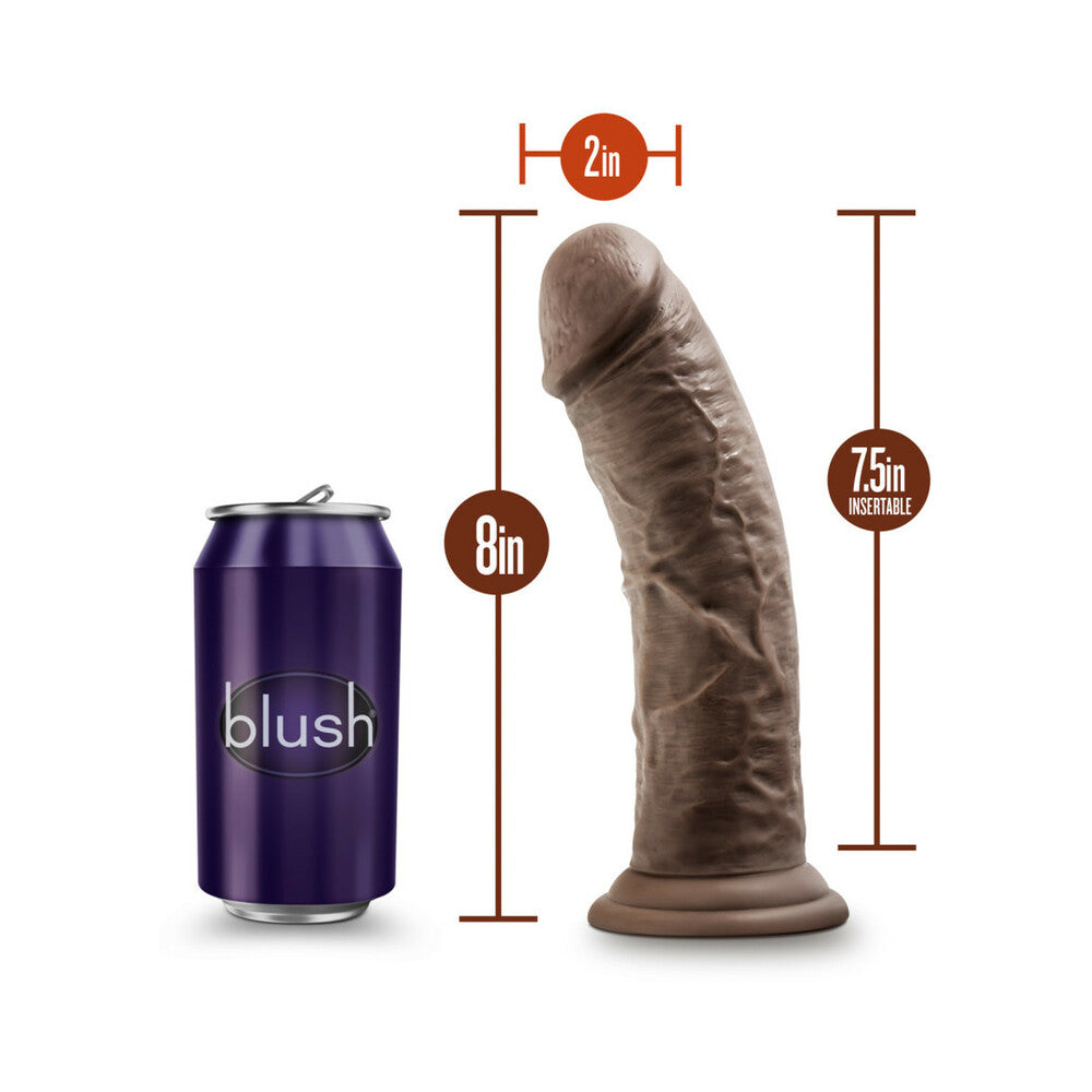 Dr. Skin - 8 Inch Cock With Suction Cup - Chocolate