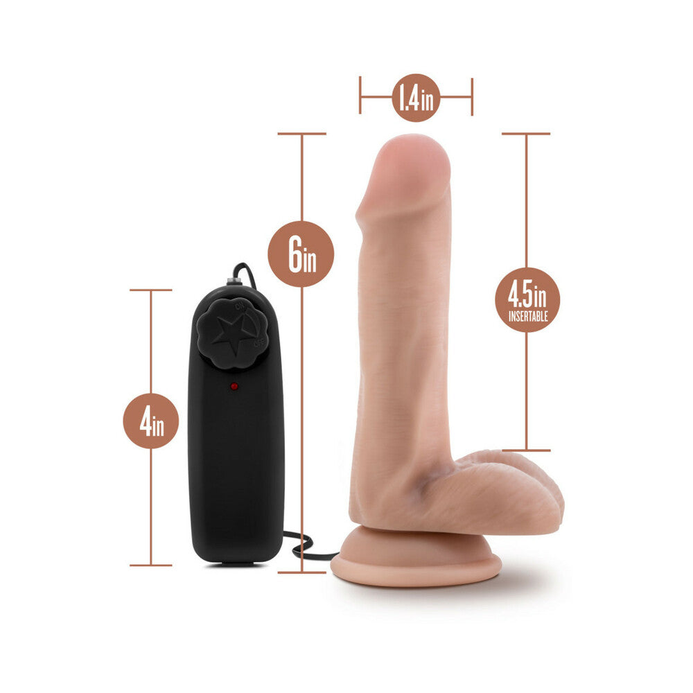 Dr. Skin - Dr. Rob - 6in Vibrating Cock With Suction Cup - Vanilla