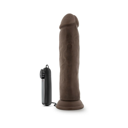 Dr. Skin - Dr. Throb - 9.5in Vibrating Realistic Cock With Suction Cup - Chocolate