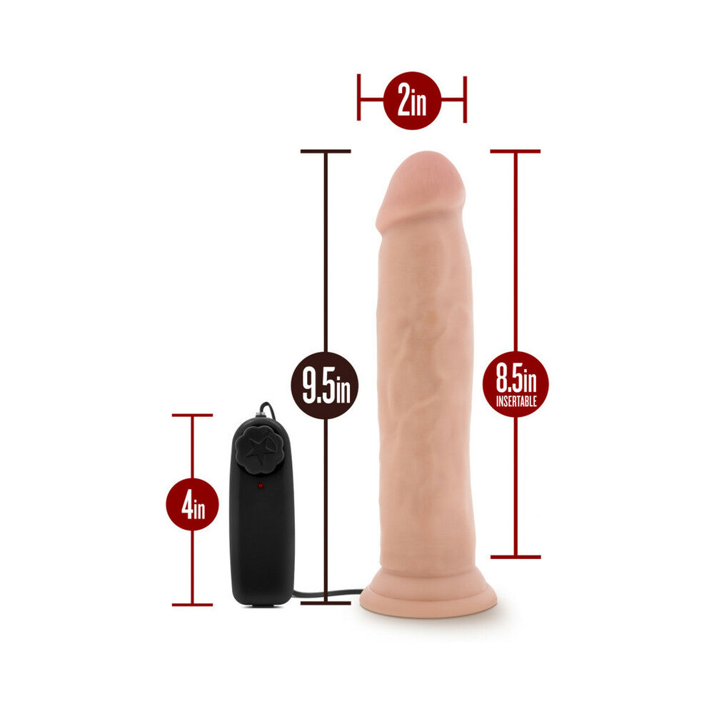 Dr. Skin - Dr. Throb - 9.5in Vibrating Realistic Cock With Suction Cup - Vanilla
