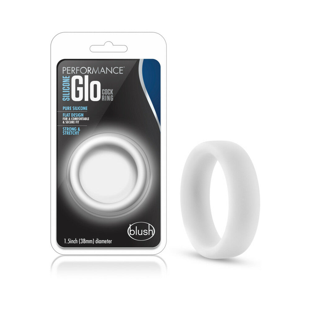 Performance - Silicone Glo Cock Ring - White Glow