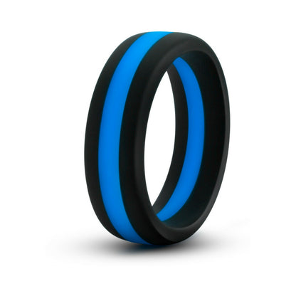 Blush Performance Silicone Go Pro Cock Ring - Black/Blue