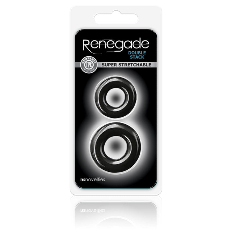 Renegade Double Stack Black Cock Rings