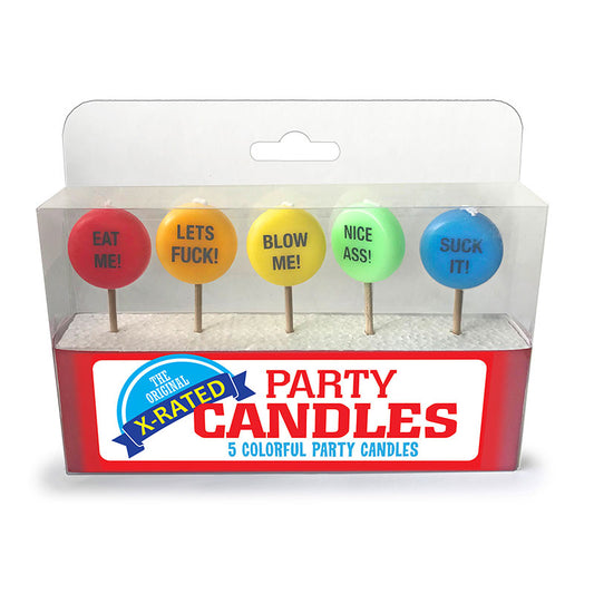 X-Rated Party Candles 5 Colorful  Candles