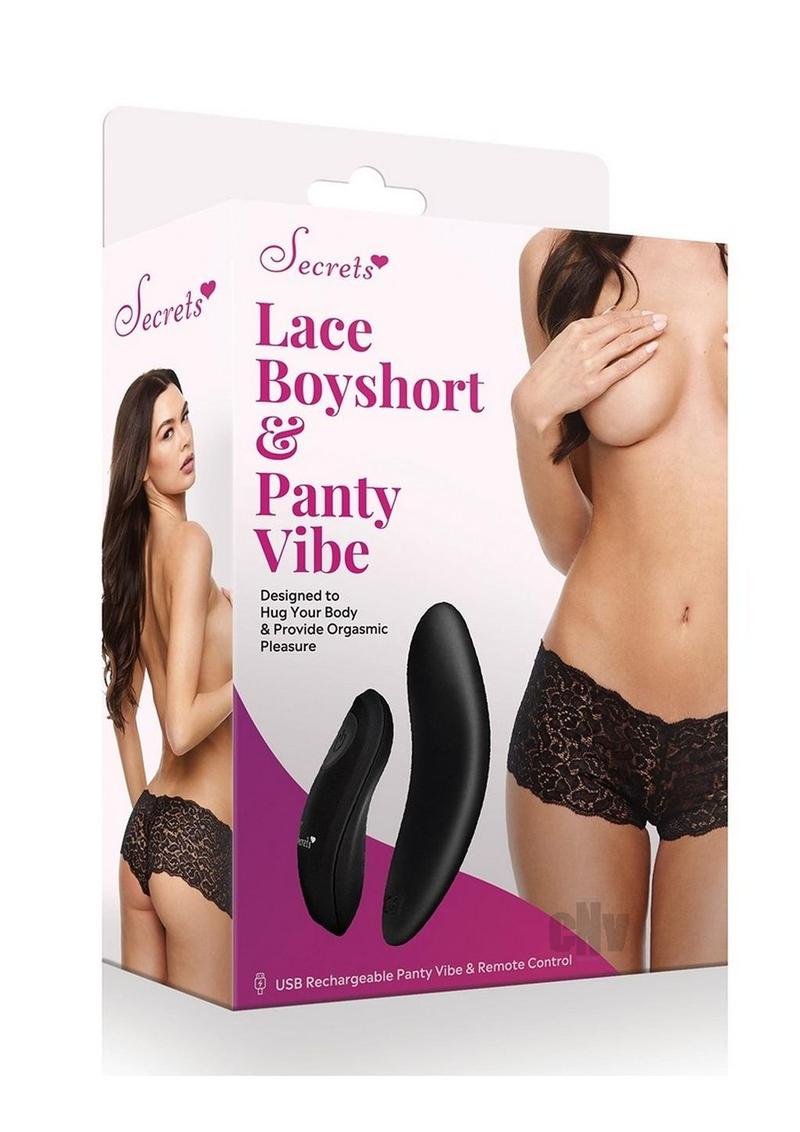 Secret Lace Boyshort Remote O/s Black – shop.literotica.com