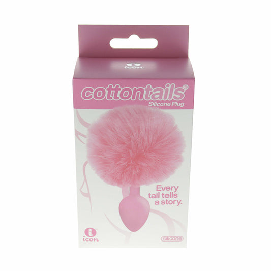 The 9"s Cottontails Sioicone Bunny Tail Butt Plug Pink