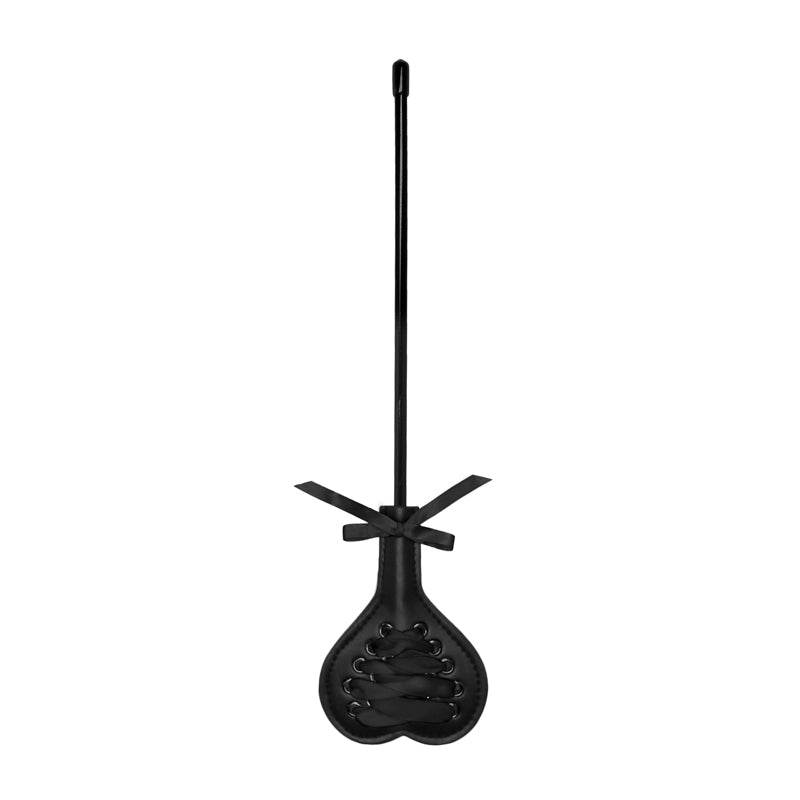 Ouch! Crop Heart Black With Black Lace - Small