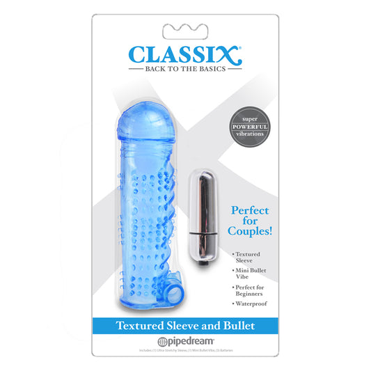 Classix Textured Sleeve and Bullet Blu