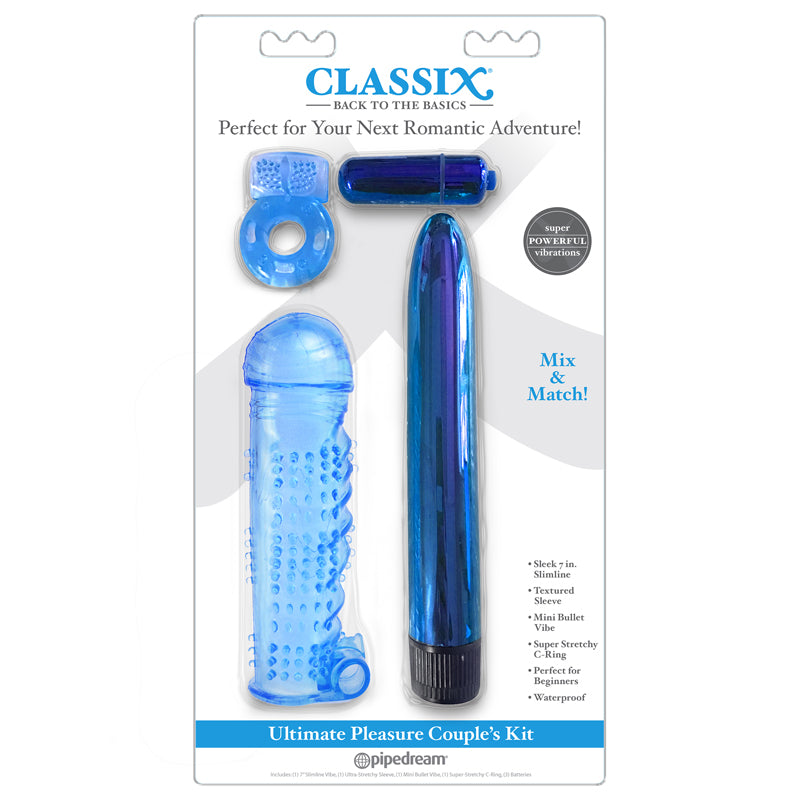 Classix Ult Pleasure Couples Kit Blu