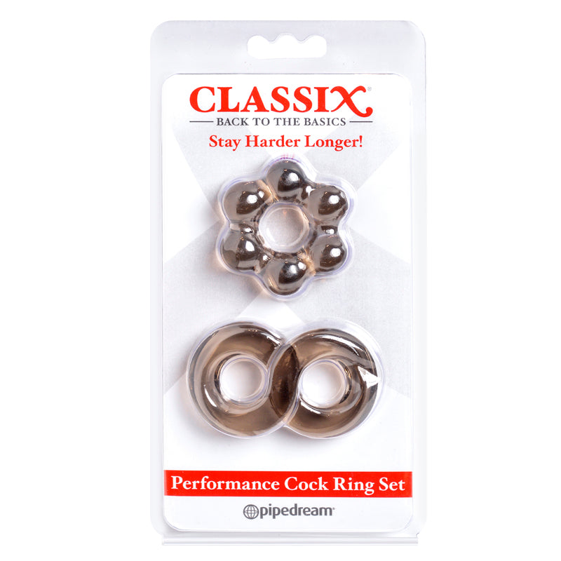 Classix Performance Cock Ring Set,Smoke