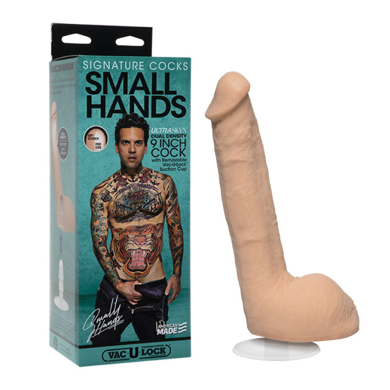 Signature Cocks Small Hands 9 Inch Ultraskyn Cock With Removable Vac U