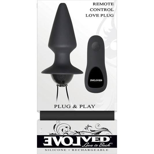 Evolved Plug & Play Remote Anal Plug - Black