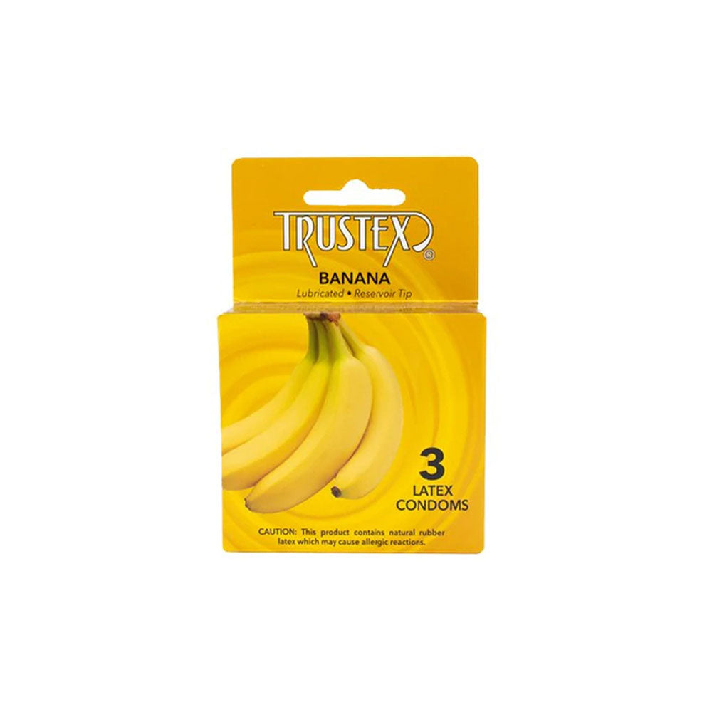 Trustex Flavored Lubricated Condoms 3 Pack Banana