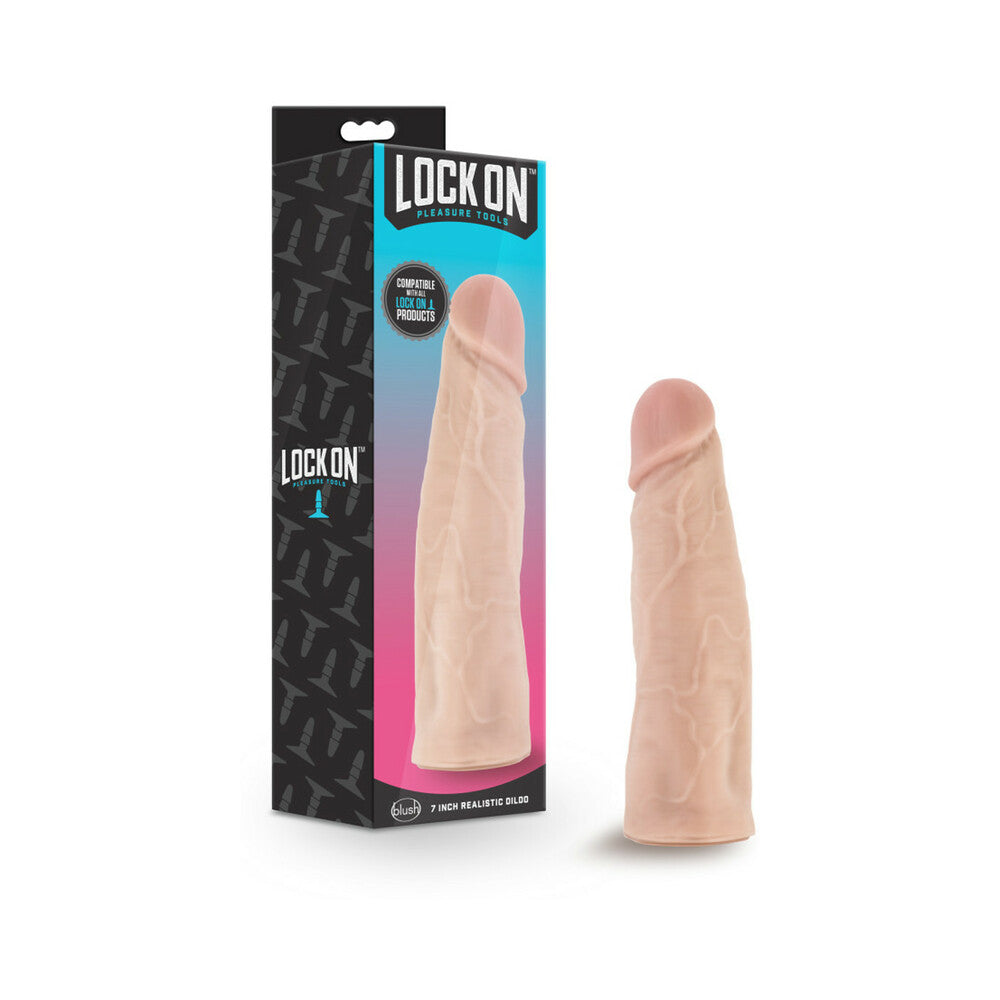 Lock On - 7 Inch Realistic Lock On Dildo - Vanilla