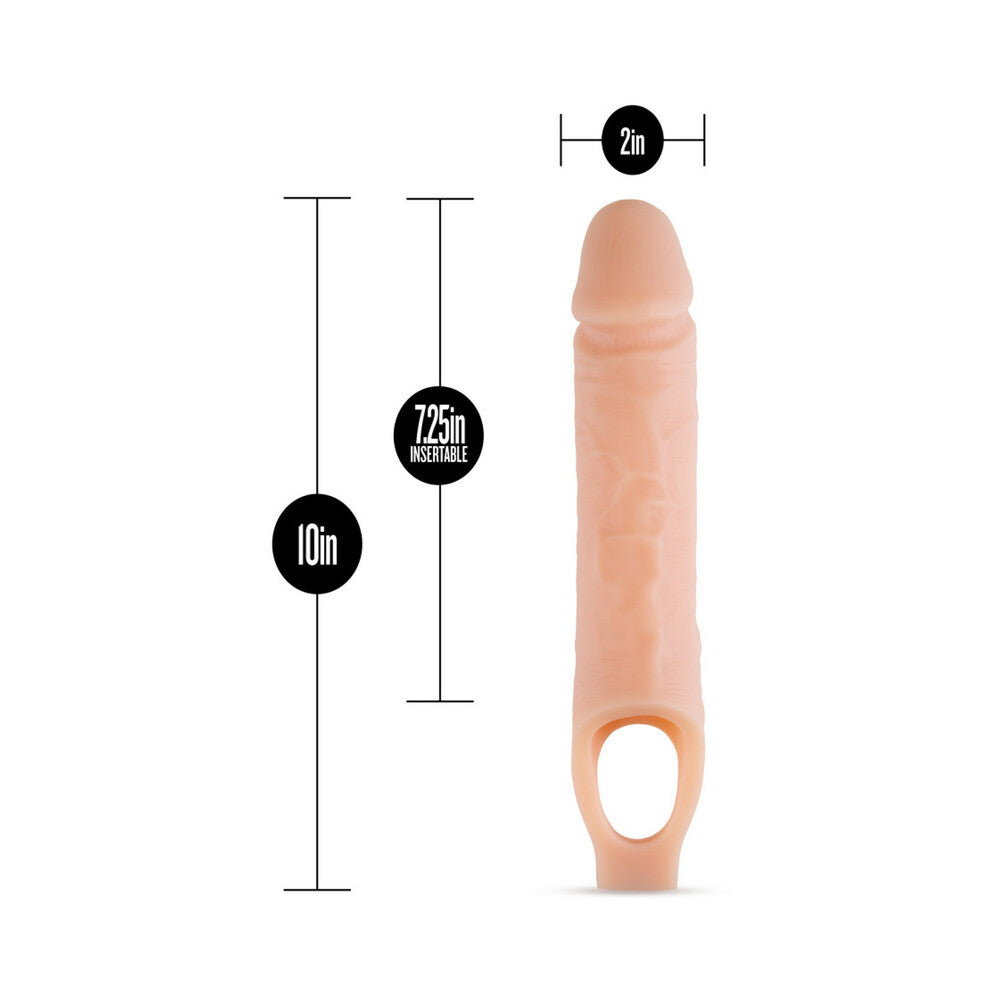 Performance Plus - 10 Inch Silicone Cock Sheath Penis Extender - Vanilla