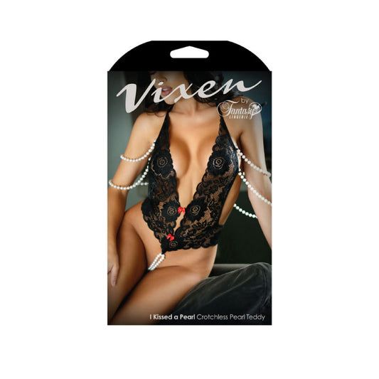 Vixen I Kissed A Pearl Lace & Pearl Teddy