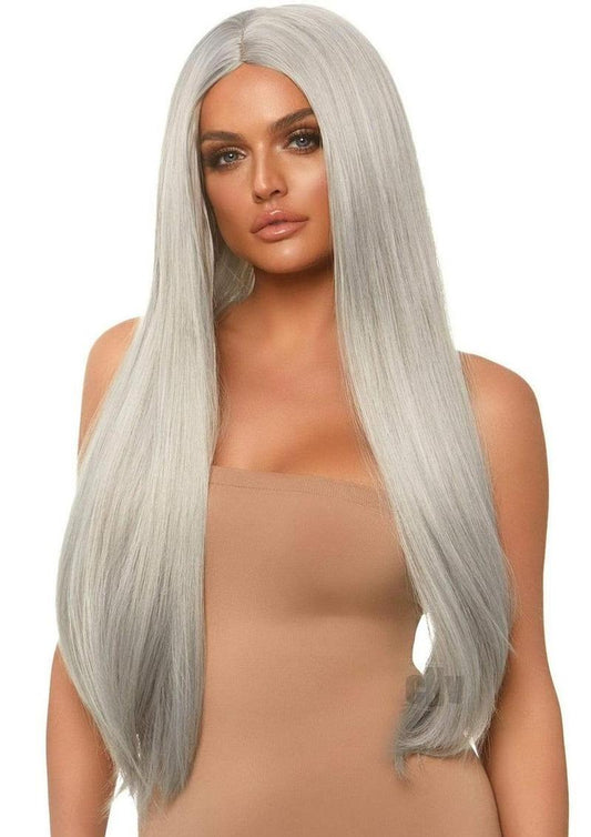 Long Straight 33 Cntr Part Wig O/s Gry