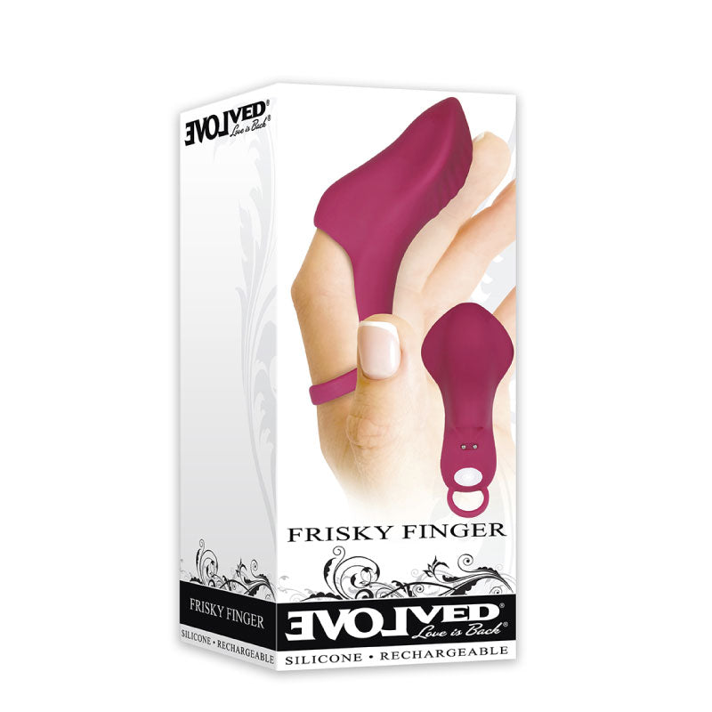 Evolved Frisky Finger Rechargeable Bullet - Burgundy