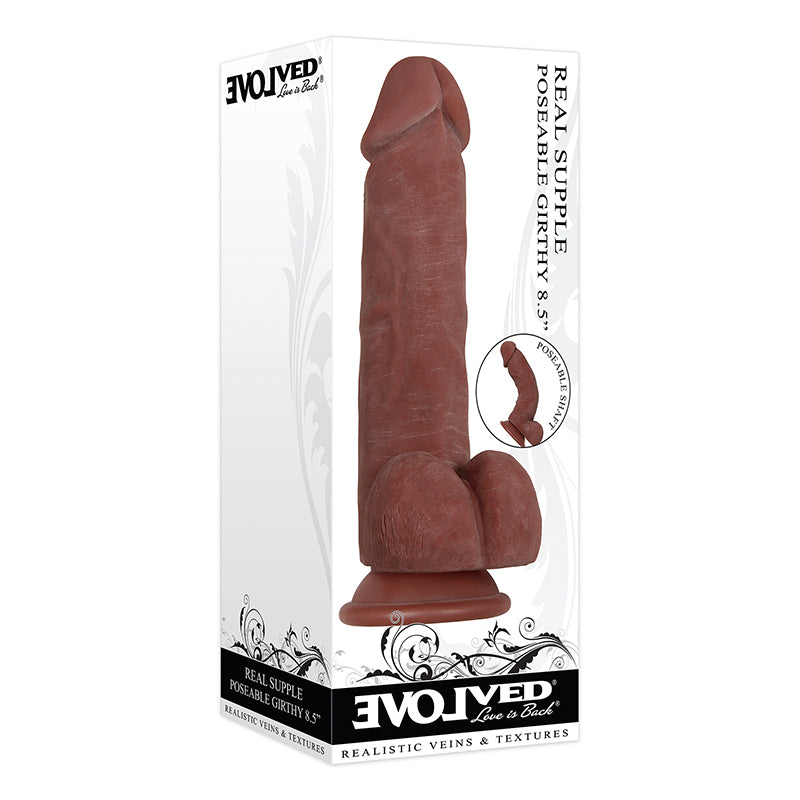 Evolved Real Supple Poseable Girthy Dark 8.5&rdquo;