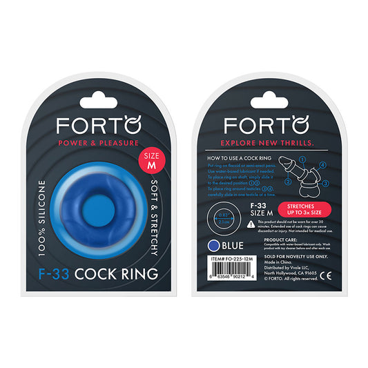 Forto F-33: 21mm 100% Liquid Silicone C-ring Med Blue