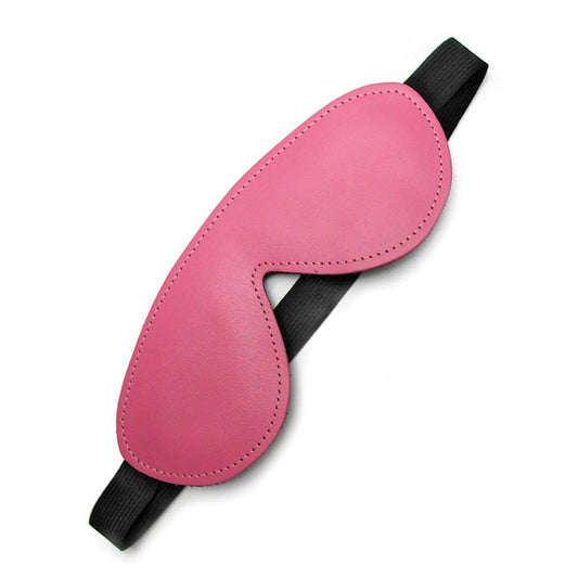 Kinklab Pink Bound Leather Blindfold