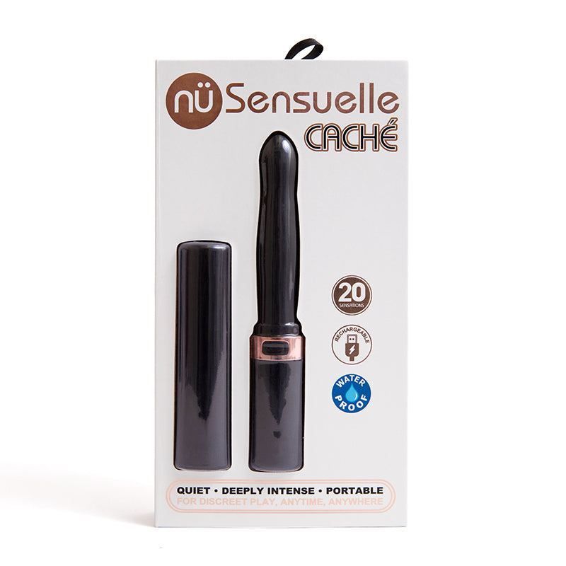 Sensuelle Cache 20-function Rechargeable Vibe Black/black