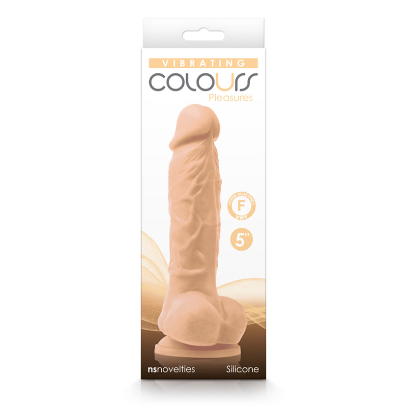 Colours Pleasures Vibrating 5 Dildo White