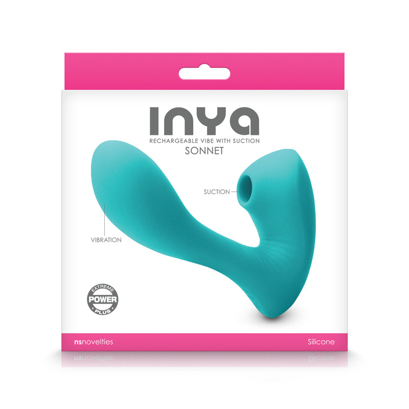 Inya Sonnet Suction Dual Stimulator Rechargeable Teal