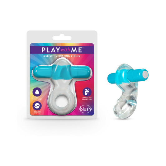 Blush Play with Me Delight Vibrating C Ring - Blue