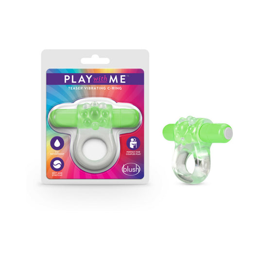 Blush Play with Me Teaser Vibrating C Ring - Green