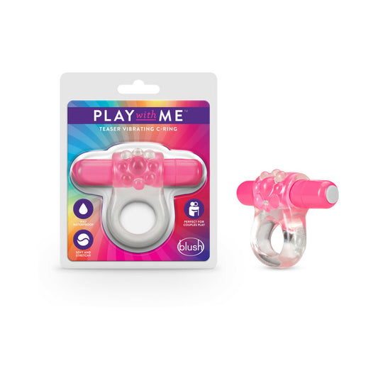 Blush Play With Me Teaser Vibrating C Ring - Pink