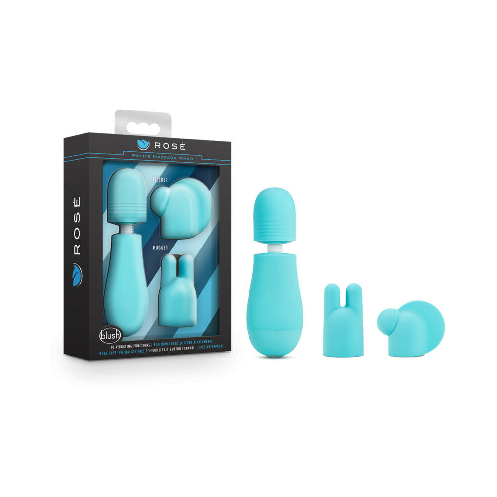 Rose - Petite Massage Wand - Blue