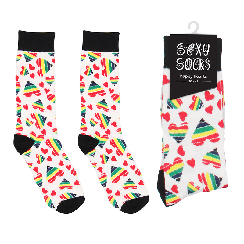 Shots Socks Happy Hearts S/m