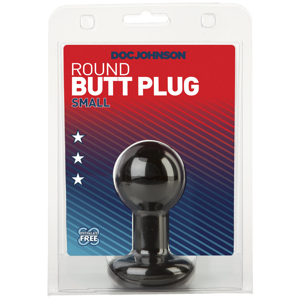 Round Butt Plug Small Black