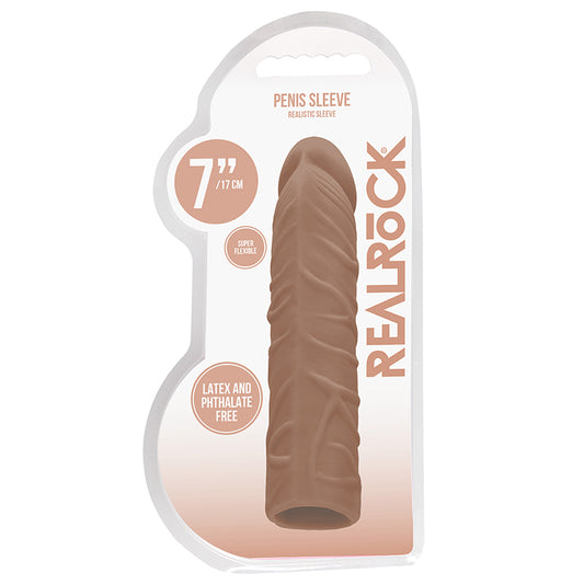 Real Rock Penis Extender - 7" - 17.5 Cm - Mocha