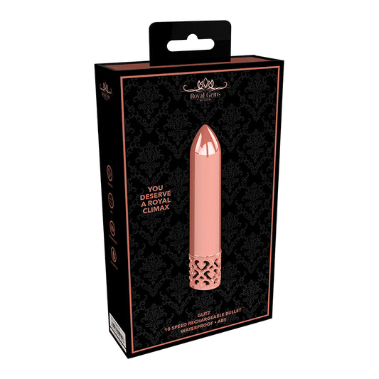 Royal Gems - Glitz - Abs Rechargeable Bullet - Rose Gold