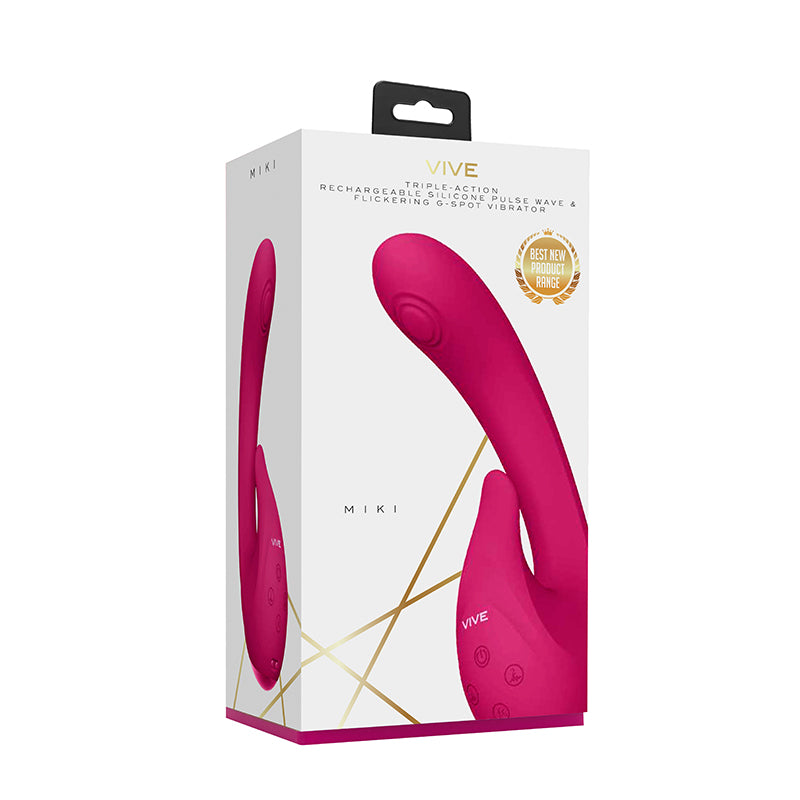 Vive Miki Rechargeable Pulse Wave And Flickering Silicone Vibrator P