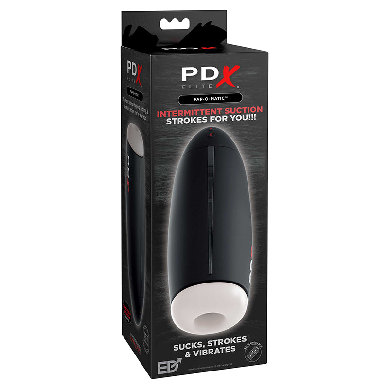 Pdx Elite Fap O Matic Stroker White Black