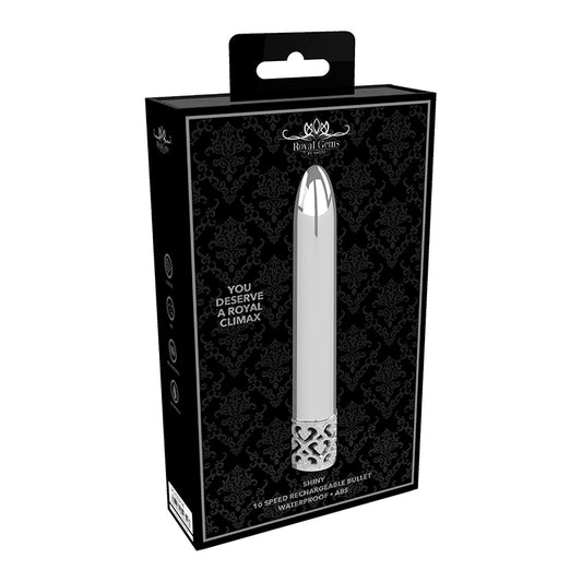 Royal Gem - Shiny Abs Rechargeable Bullet Silver