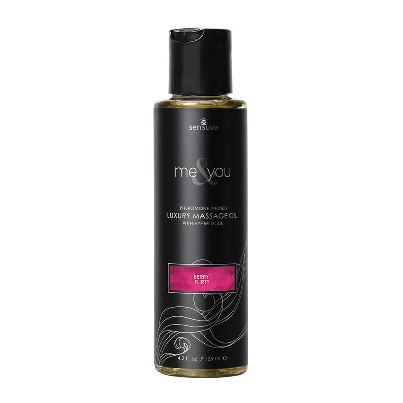 Sensuva Me & You Pheromone-infused Massage Oil Berry Flirty 4.2 Oz.